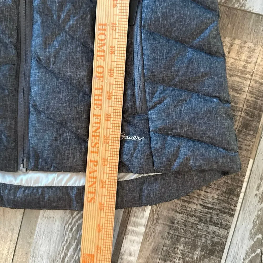Eddie Bauer Womens Down Quilted Puffer Zip Vest Detachable‎ Faux Fur Hood Sz XS